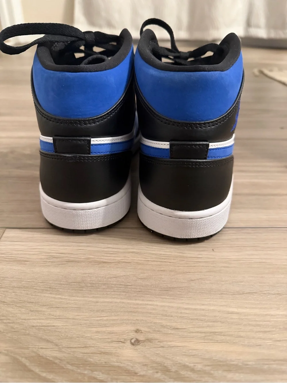 Jordan Men’s High-Top Sneakers Black White Royal Blue